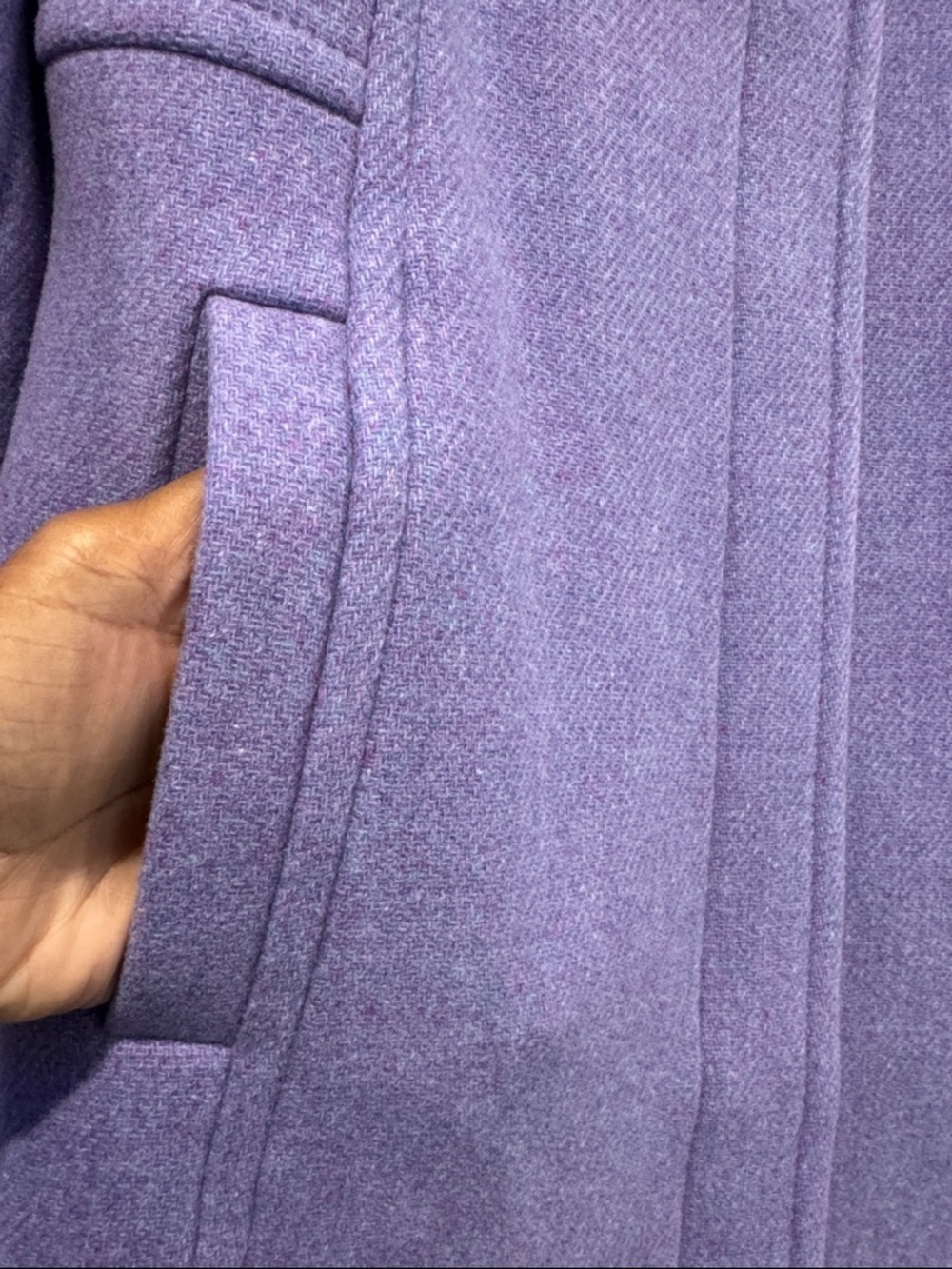 NWT Talbots Lavender Wool Blend Stand Collar Pea Coat Size 12 -RETAIL $300 - Picture 4 of 10